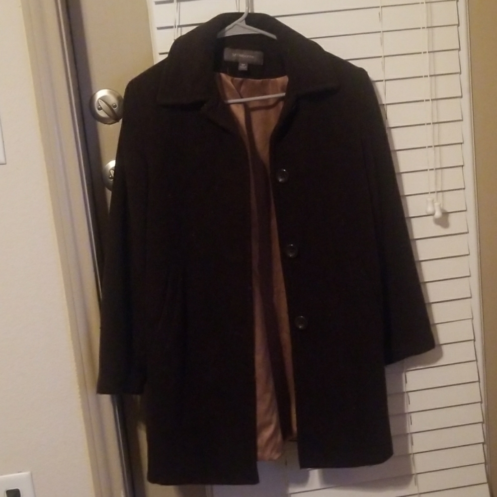 LIZ CLAIBORNE | Brown Peacoat